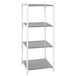 Etagère en métal blanc laqué 4 plateaux