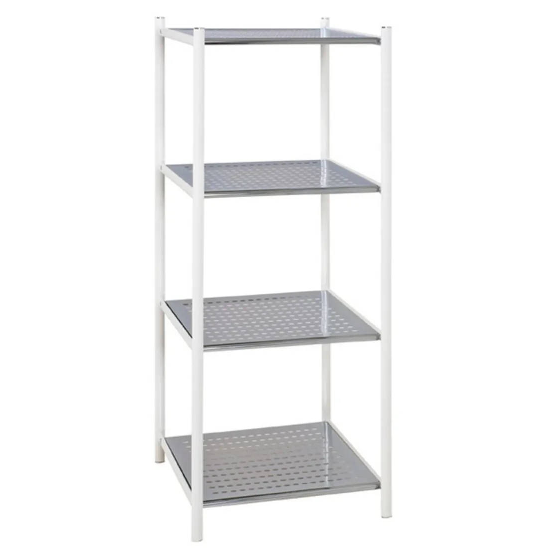 Etagère en métal blanc laqué 4 plateaux