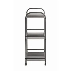 Etagère en tube d'acier peint époxy anthracite 3 étagères en métal peint époxy anthracite