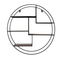 Etagère murale 5 niches en métal noir