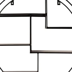 Etagère murale 5 niches en métal noir