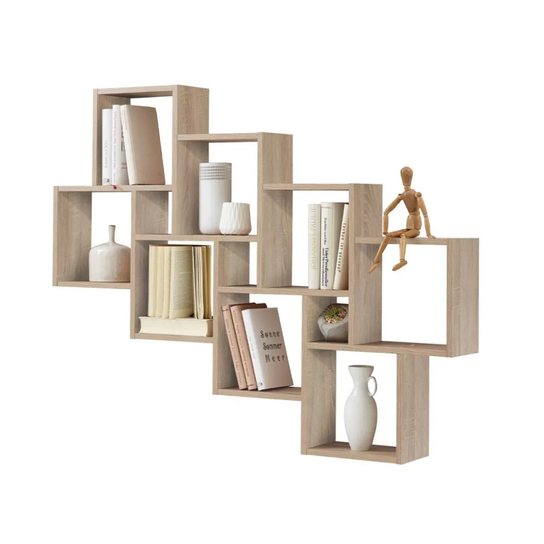 Etagère Murale Flottante 11 Compartiments Laurio