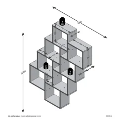 Etagère Murale Flottante 11 Compartiments Laurio