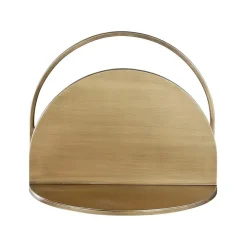 Etagère murale métal laiton antique 40cm