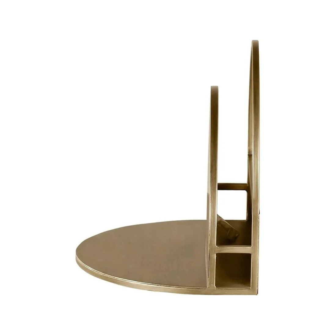 Etagère murale métal laiton antique 40cm