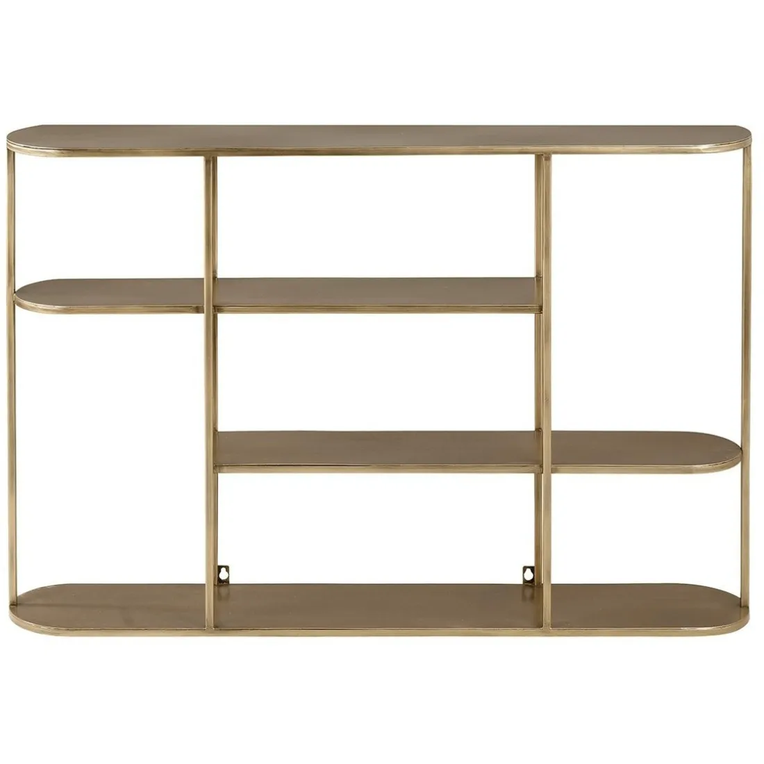 Etagère murale métal laiton antique 90cm