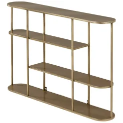 Etagère murale métal laiton antique 90cm