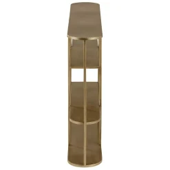 Etagère murale métal laiton antique 90cm