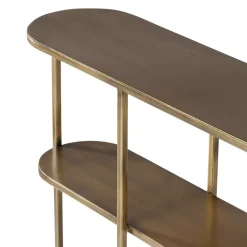 Etagère murale métal laiton antique 90cm