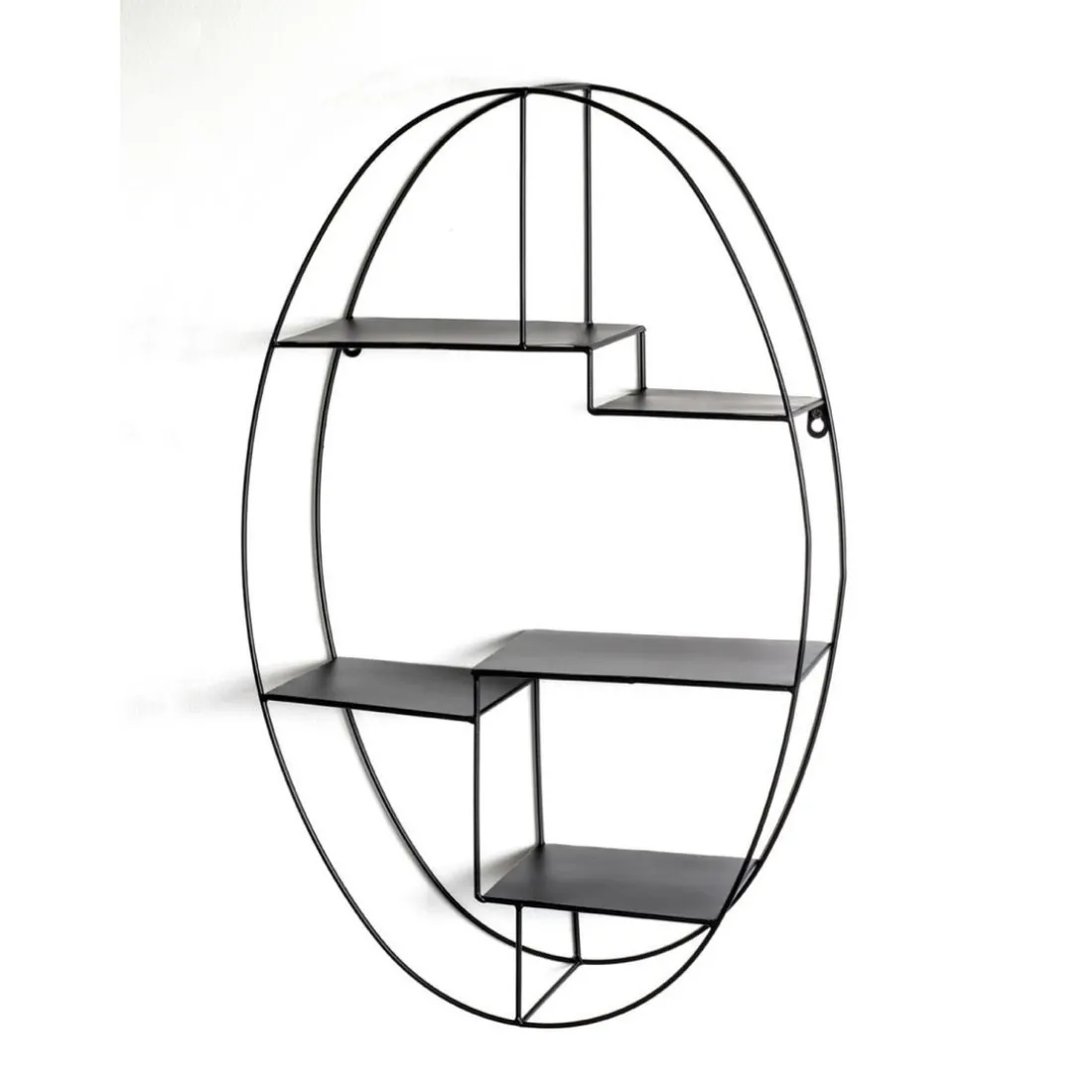 Etagère Murale Ovale Noir