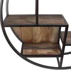 Etagère murale ronde SIXTINE 3 niveaux 3 niches