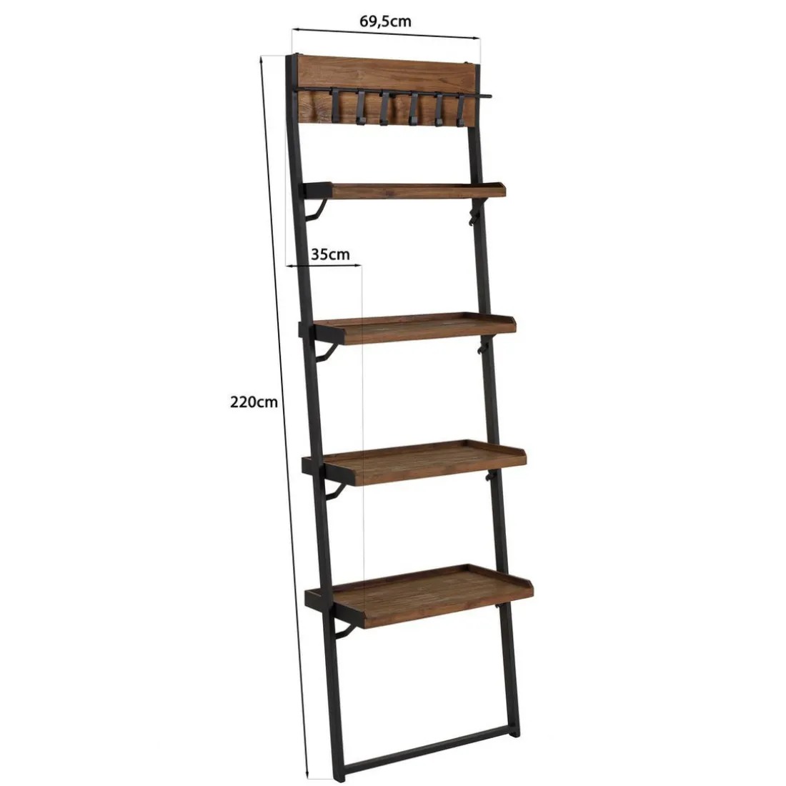 Etagère murale SIXTINE à plateaux 4 niveaux