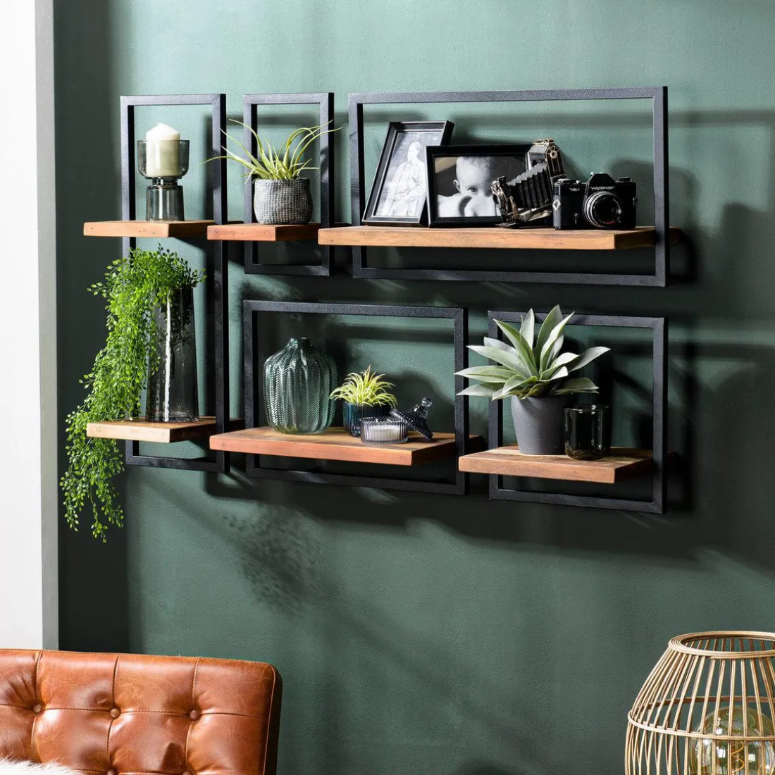 Etagère murale SIXTINE métal 2 plateaux