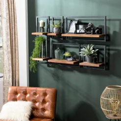 Etagère murale SIXTINE métal 2 plateaux