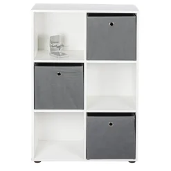 Etagère NUORO 6 casiers blanc