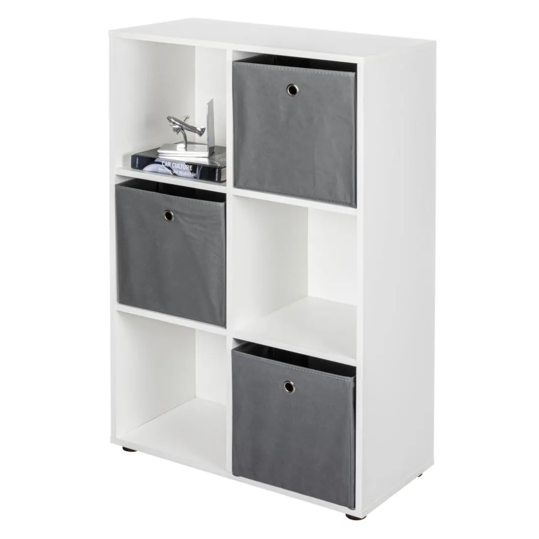 Etagère NUORO 6 casiers blanc