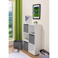 Etagère NUORO 6 casiers blanc