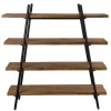 Etagère pyramidale 4 niveaux bois de Teck recyclé et métal - NASAI