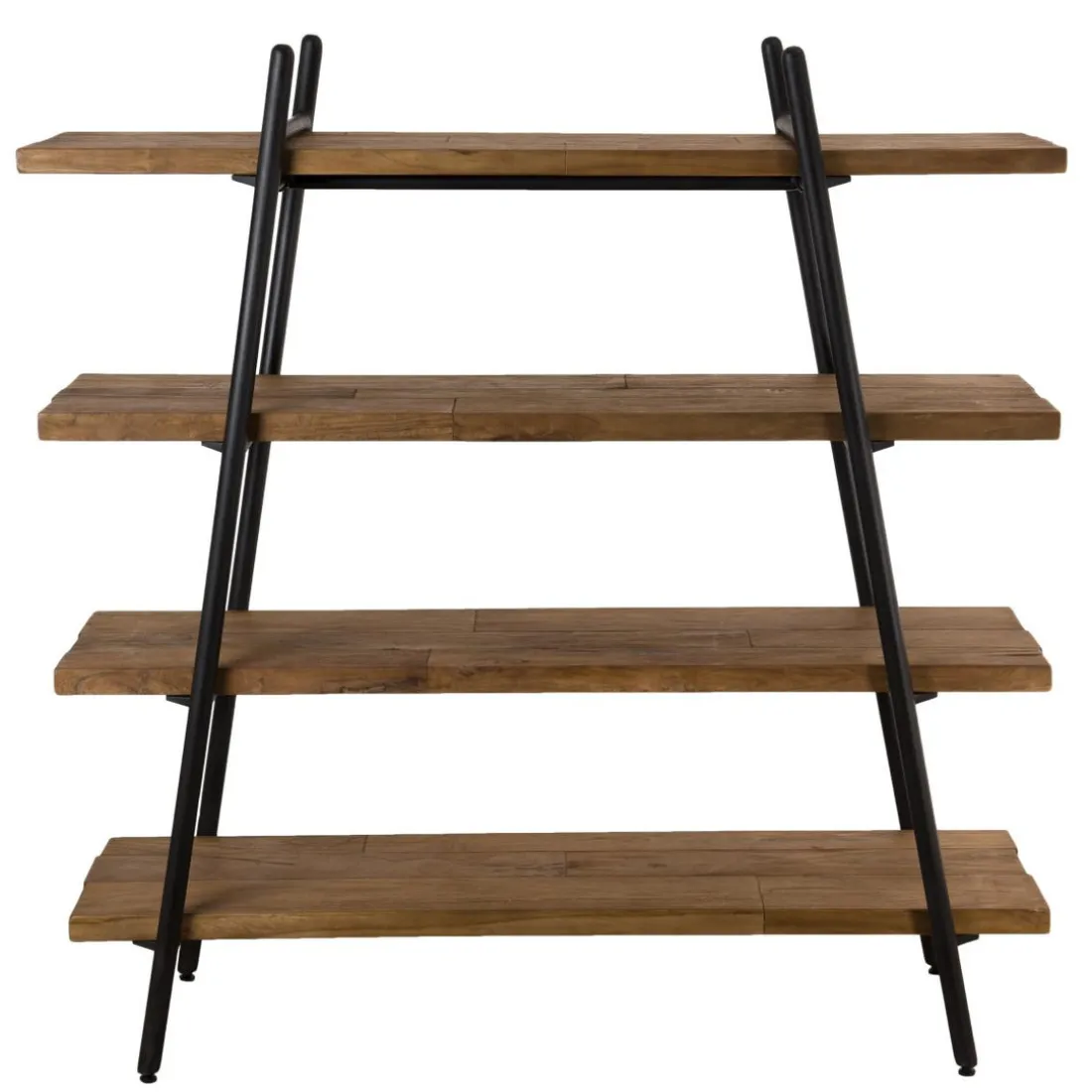 Etagère pyramidale 4 niveaux bois de Teck recyclé et métal - NASAI