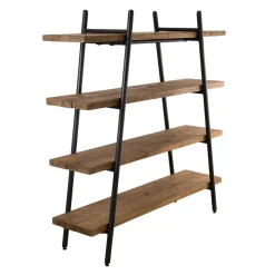 Etagère pyramidale 4 niveaux bois de Teck recyclé et métal - NASAI