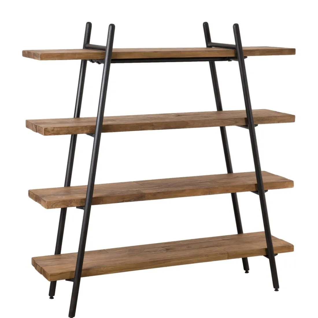 Etagère pyramidale 4 niveaux bois de Teck recyclé et métal - NASAI