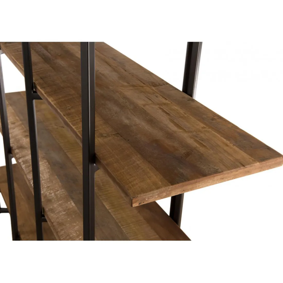 Etagère SIXTINE 4 Niveaux Bois Teck Recyclé Acacia Mahogany Et Métal
