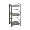 Etagères en métal peint époxy anthracite en tube d'acier