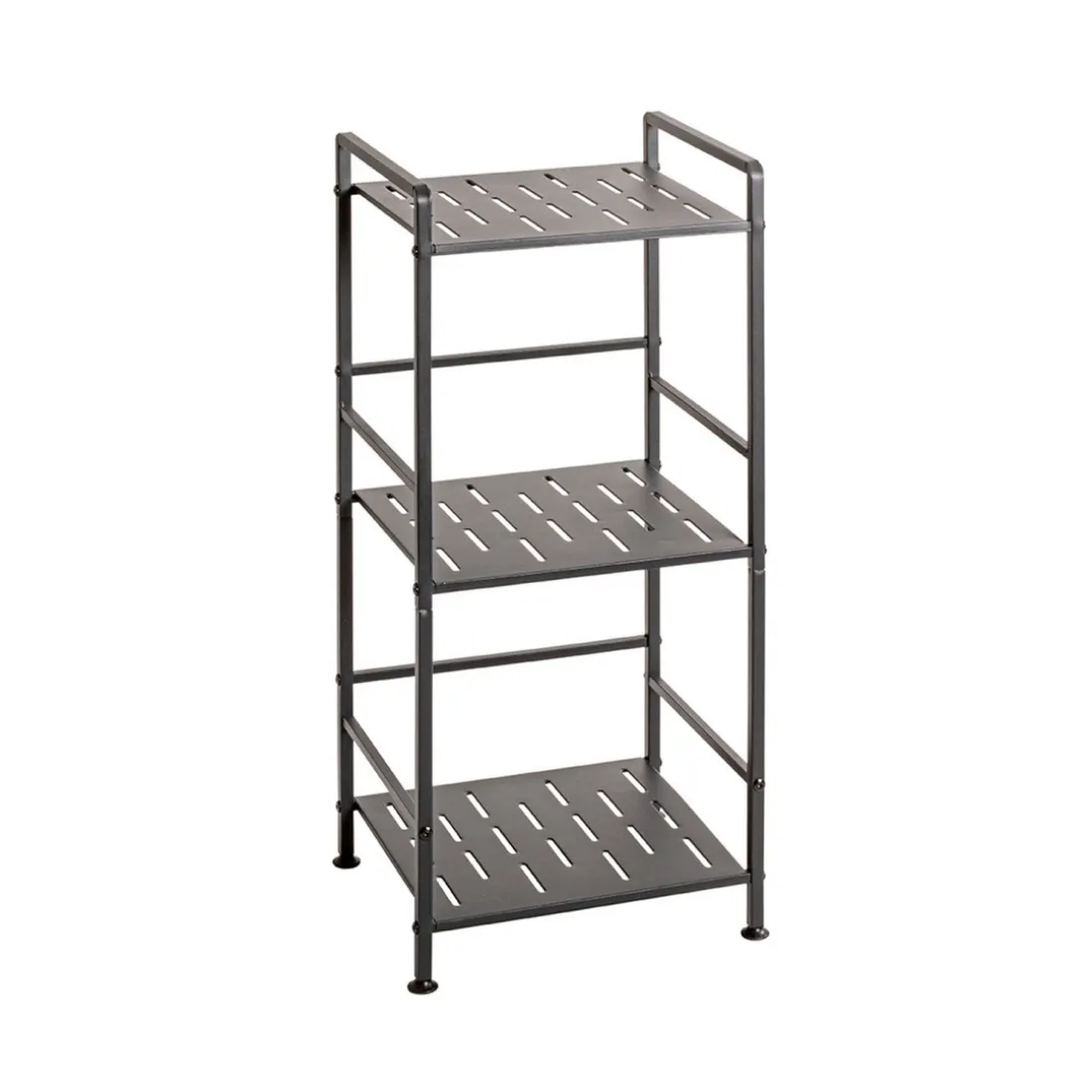 Etagères en métal peint époxy anthracite en tube d'acier