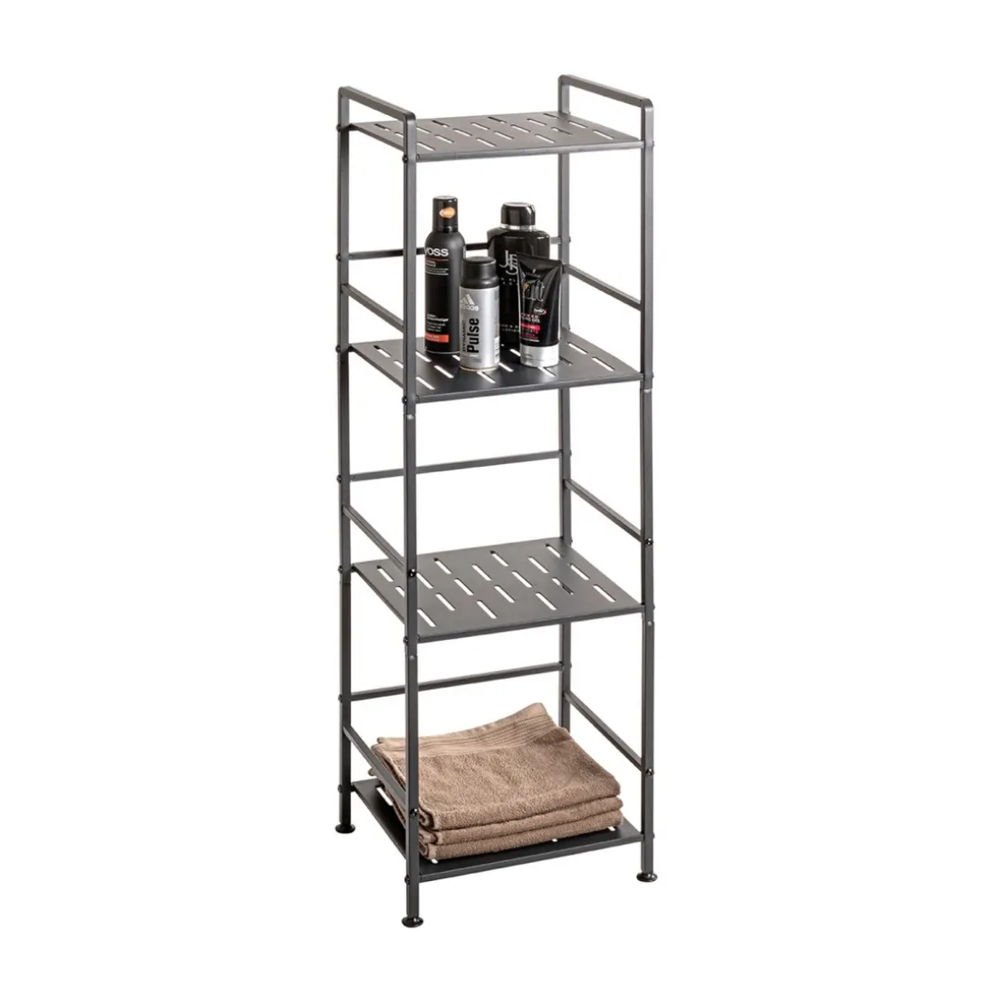 Etagères en métal peint époxy anthracite