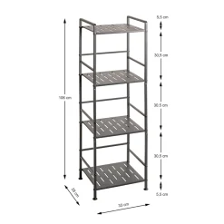 Etagères en métal peint époxy anthracite