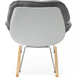 Fauteuil à Bascule En Tissu Gris MICKY