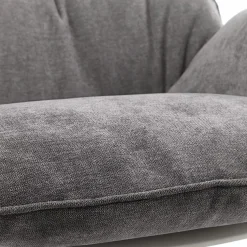 Fauteuil à Bascule En Tissu Gris MICKY