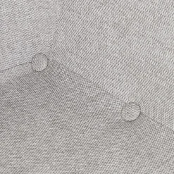 Fauteuil à oreille 'ROBY' en tissu gris et pieds en bois