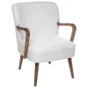 Fauteuil Accoudoir Boucle Chiara Blanc