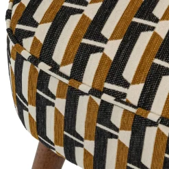 Fauteuil Chiara beige et noir