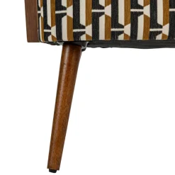 Fauteuil Chiara beige et noir