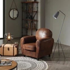 Fauteuil Club Marron
