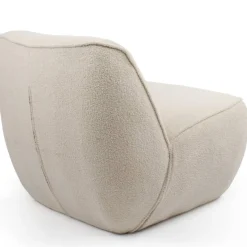 Fauteuil confort sans accoudoir Lipame Tsse bouclette Beige