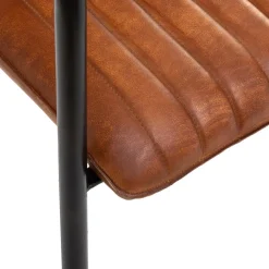 Fauteuil Cuir Cognac DARIO