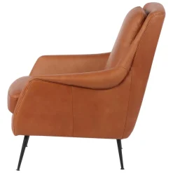 Fauteuil cuir marron