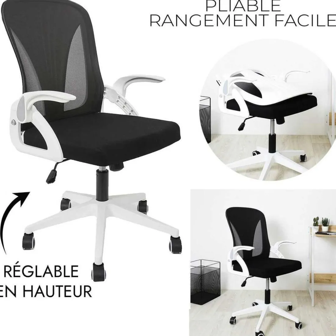 Fauteuil De Bureau Rabattable Style Industriel