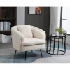 Fauteuil de salon design pieds en métal Blanc