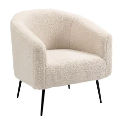 Fauteuil de salon design en Laine Blanc