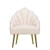 Fauteuil de Salon Design Pieds Metal BOLGE-BLANC