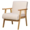 Fauteuil de Salon Scandinave avec Structure Bois LOUIS-BLANC