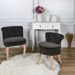 Fauteuil ELEONOR Velours Gris