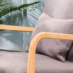 Fauteuil en bois massif Gris