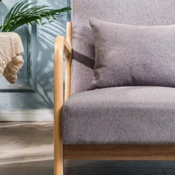 Fauteuil en bois massif Gris