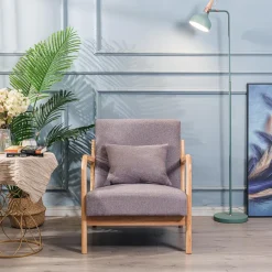 Fauteuil en bois massif Gris