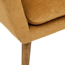 Fauteuil en hévéa ocre